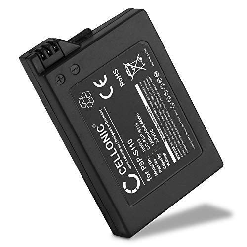 CELLONIC® Batería Premium Compatible con Sony PSP Brite (3000/3004) / PSP Slim & Lite (2000/2004) - PSP-S110 (1200mAh) bateria Repuesto Pila