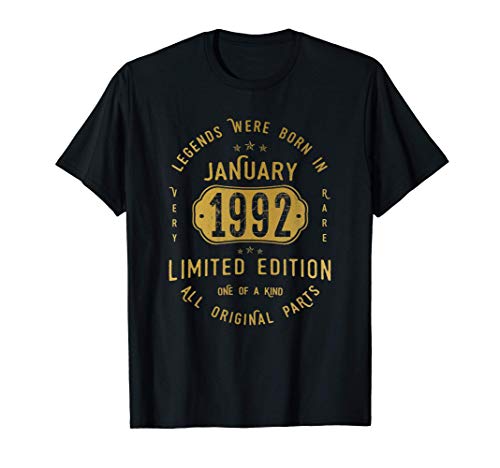 29 años Cumpleaños - Las Leyendas nacen en Enero de 1992 Camiseta