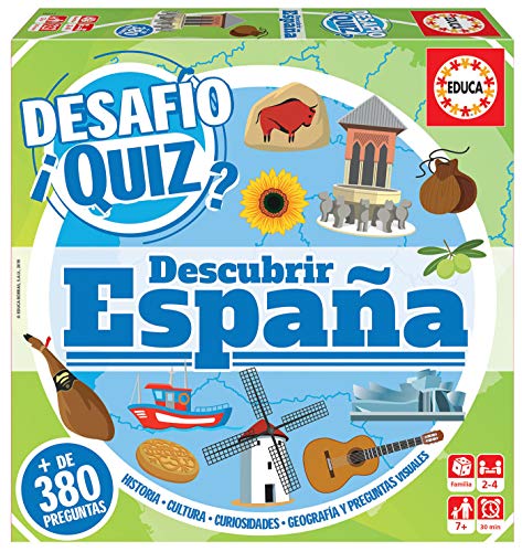 Educa- Desafio Quiz-Descubrir España Juego de Mesa, Multicolor (18217)