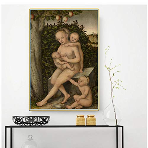 Lucas Cranach 《Caritas》 póster artístico imagen decoración de la pared decoración moderna de la sala de estar del hogar -50x70cm sin marco