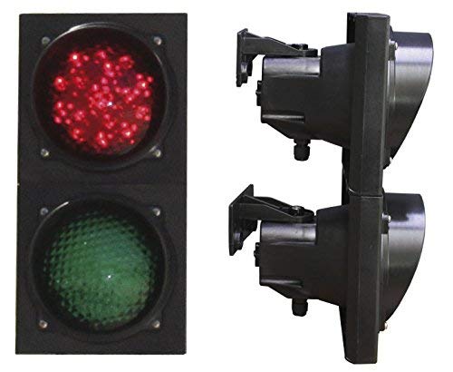Semáforo para Interior y Exterior IP65 Negro de 2 x 124mm de 12-24 V ac con Luces LED Verde y roja