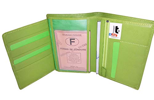 Portafolios Grande de Piel con 2 Solapas, Ref. FA202 (9 Colores Disponibles) Verde Verde Small