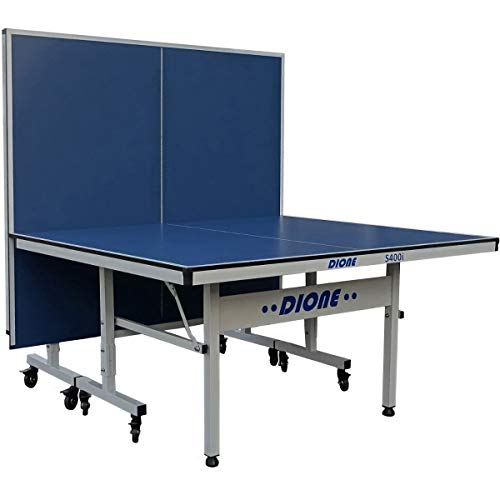 Dione Mesa de tenis de mesa para interiores S400i Escuela Deportiva Compacta Tamaño Completo Plegable Ping Pong Fácil Montaje Azul 70KG