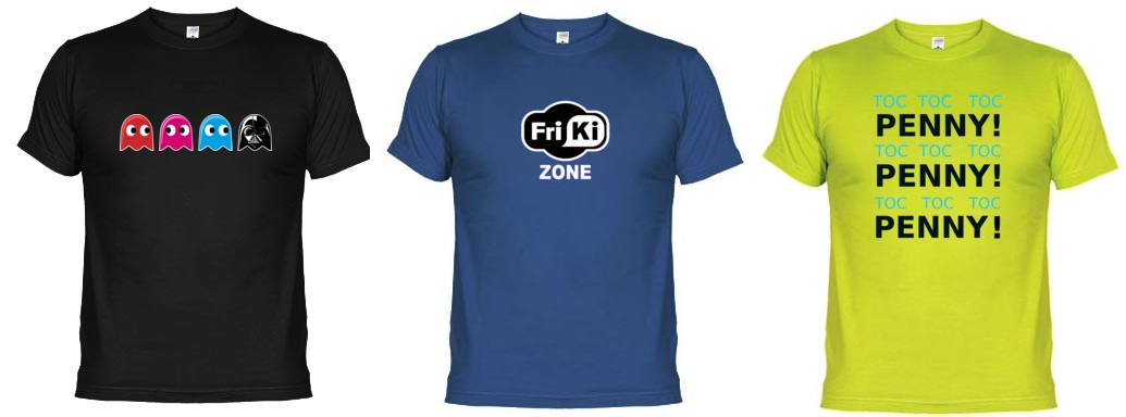 tres modelos de camisetas frikis graciosas