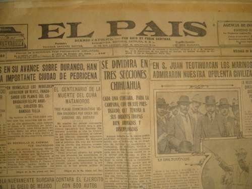 una edición de época de El País