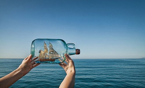 Barcos en botella, el arte del modelismo naval