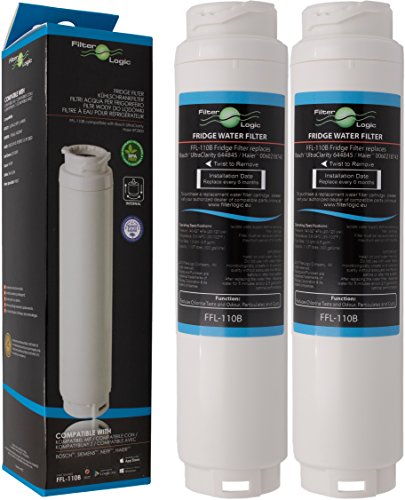 2 x FilterLogic FFL-110B Filtro de agua compatible con 3M UltraClarity 00740560 , 740560 / 644845 para BALAY , BOSCH , SIEMENS , NEFF , MIELE , HAIER frigorífico - Ultra Clarity 9000733786 VIB-Z4500W0