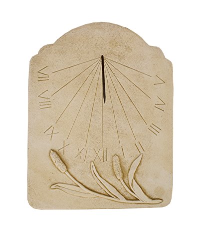 CATART Reloj de Sol en hormigón-Piedra para Pared Exterior Tempus Fugit de 59X38cm. | Reloj de Sol Jardín Vertical de hormigón-Piedra Artificial, Color Marrón