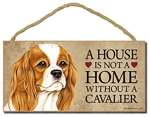 Cavalier King Charles Spaniel Dog Sign with Personalization Kit a House is Not a Home Without a Cavalier by SJT.