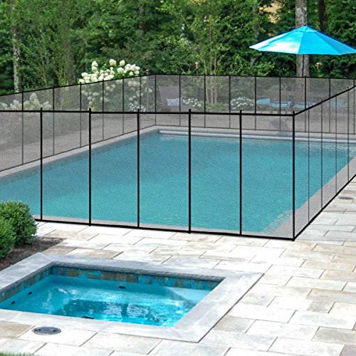 COSTWAY Valla de Seguridad para Piscina 366x122cm Barrera Protección de Piscina Cerca Malla