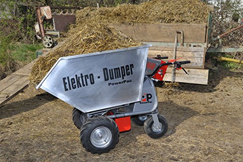 El Original – Fabricado en Alemania – PowerPac mce400 con 450ltr. leichtgut hueco – Batería, carretillas con motor, carretillas dumper carretilla