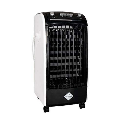 eldom Enfriador Portátil de Aire, Climatizador Evaporativo Columbiavac KC100, 3 Velocidades de Ventilador, Oscilación y Tanque de Agua de 2 litros para el Hogar o la Oficina,