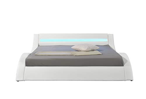 HYPNIA - Cama Design LED blanca-140 x 190 (cm)