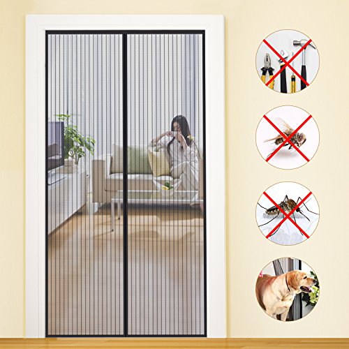 MYCARBON Mosquitera Puerta Magnetica Corredera Cortina Mosquitera Magnética para Puertas Cortina de Sala de Estar la Puerta del Balcón Puerta Corredera de Patio