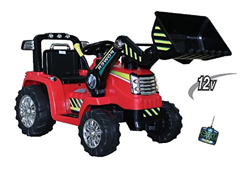 PEKECARS TRACTOR ELECTRICO CASE III STYLE CON PALA Y RC