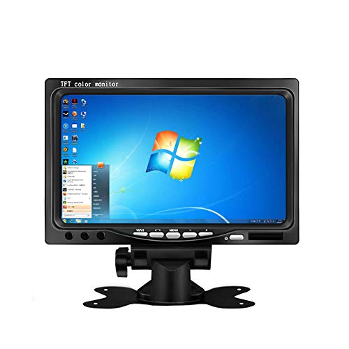 QWERDF HD Monitor del Coche De 7" De Alta Definición De 1024 X 600 Pantalla, VGA/AV De Estacionamiento Interfaz HDMI Monitor De Asistente, La Cámara del Respaldo del Monitor del Camión/Semirremolque