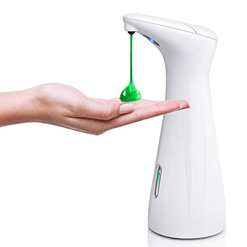 TESEU Dispensador de Jabón Automático,con Sensor Infrarrojo sin Contacto y Base Impermeable para Cocina o Baño 200ml