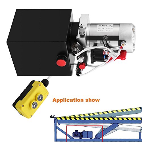 Autovictoria Bomba Hidraulica De Doble Efecto Bomba Hidraulica 12V Dump Trailer 4L Reservoir Controlado Remotamente (4L )