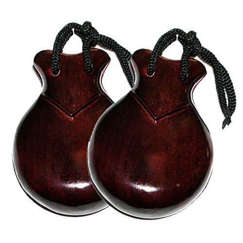 CASTAÑUELAS DE MADERA COLOR CAOBA DEL NUMERO 6 SIN FUNDA