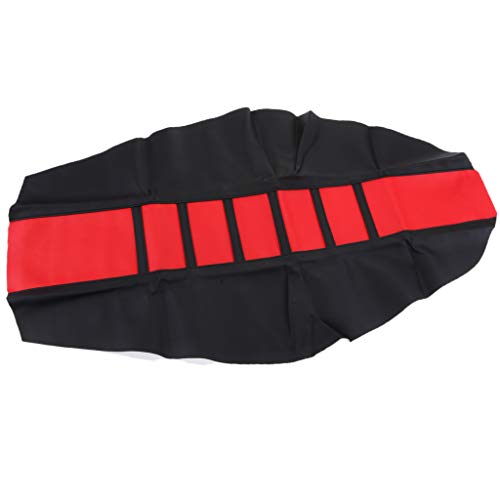 Cubierta de Asiento Universal Antideslizante Y Transpirable Moto 828x465 mm - negro rojo