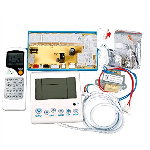 elinke - Panel de Control de Aire Acondicionado para Ordenador, con Pantalla LCD retroiluminada, Sistema de Control Universal QD-U12A A/C