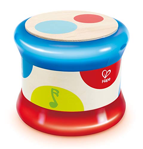 Hape International-HAP-E0333 Tambor Bebé, Multicolor (E0333)