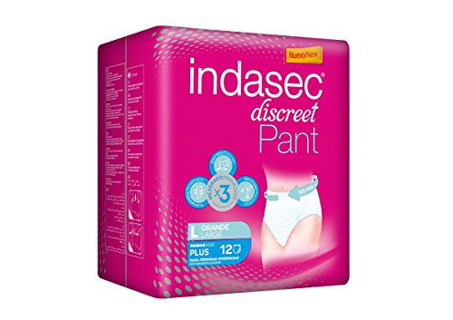 Indasec - Ropa interior absorbente, talla grande, absorción plus, 12 pants