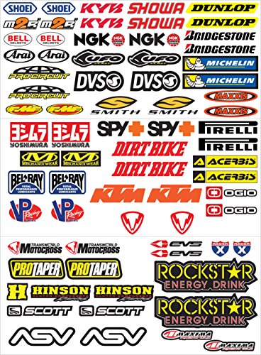 Pegatinas Motocross - Pegatinas Motocicletas - Pegatinas Patrocinadores -  Pegatinas Carreras，para Motos, Bicicletas, Ordenadores, Monopatines, Coches