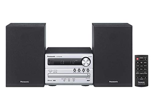 Panasonic SC-PM250EC-S- Microcadena (Hi- Fi, Bluetooth, Equipo De Sonido Para Tu Hogar, CD, Bluetooth, USB, MP3, Radio FM, 20W (RMS),Diseño compacto, Ecualizador)-Color Plata