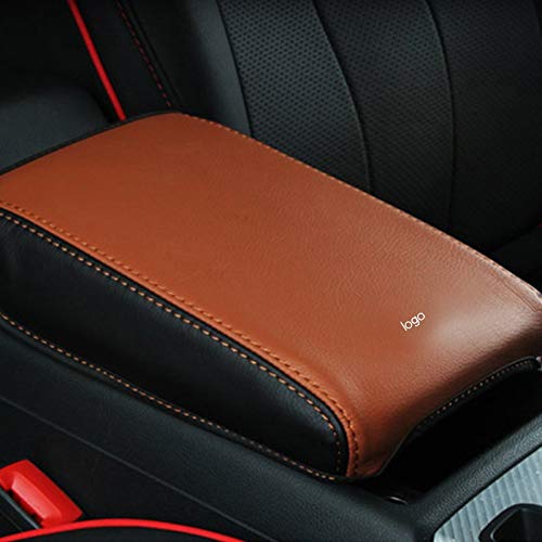 PNLD Almohadilla Protectora Interior del Coche Caja reposabrazos Central Cubierta Protectora de Cuero for Audi A3 / A4 B9 Q5 Interiores Modificado Accesorios/Coche (Color Name : 14 18 A3 Red)