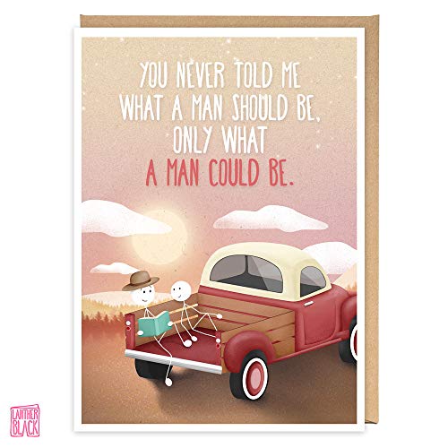 Tarjeta de cumpleaños con texto en inglés «What a Man Could be Padre Day Card from Son, Dad»