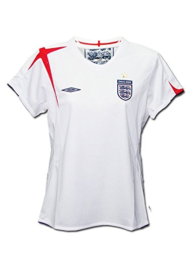 UMBRO - Inglaterra 1ª Camiseta WC2006 Mujer Hombre Color: Blanco Talla: 10