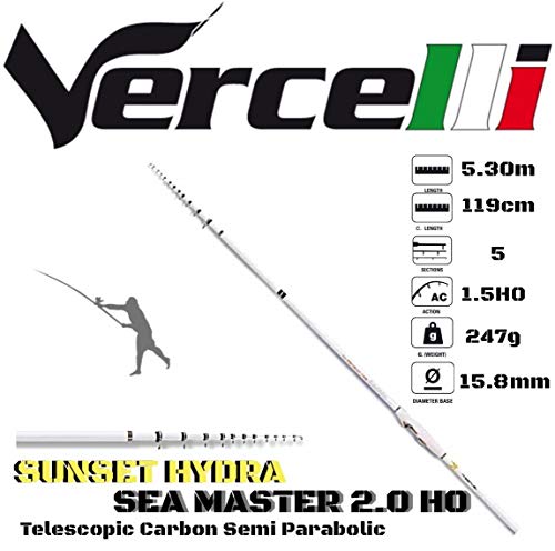 VERCELLI Telescopic - Caña de Pescar para Hydra Sea Master 2.0HO