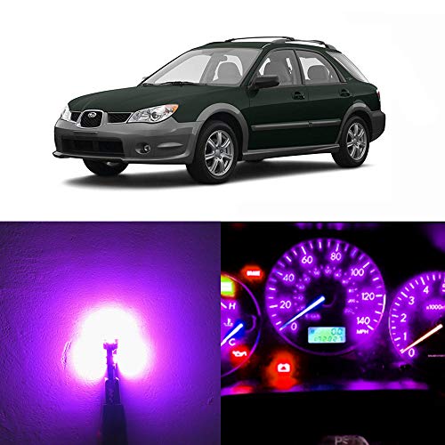 WLJH 15pcs Super Brillante Rosado Kit De ConversióN Completa De Led para Impreza 2002-2007 Panel De Instrumentos De VelocíMetro Indicador De Advertencia Bombillas De Luz