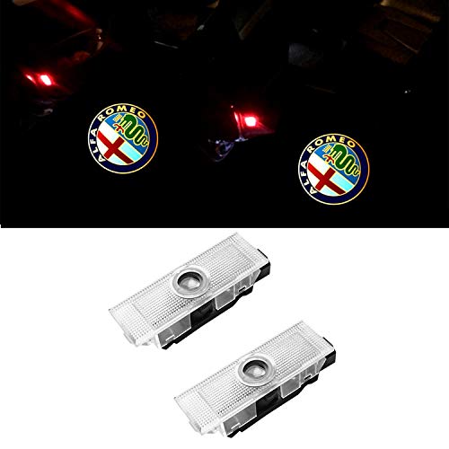 ZTMYZFSL 2 Unids Coche Logo Proyección Proyector LED Puerta fantasma Shadow Light Bienvenido Lámpara de Luz