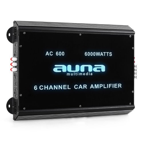 Amplificador Coche Auna W2-AC600 6 Canales LED. 6000W