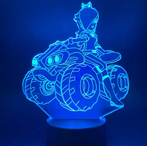 Illusion Led Night Light Beauty Girl Montando Una Bicicleta Cuádruple Para Oficina En Casa Sala De Estudio Luz Decorativa Mesa De Dormitorio