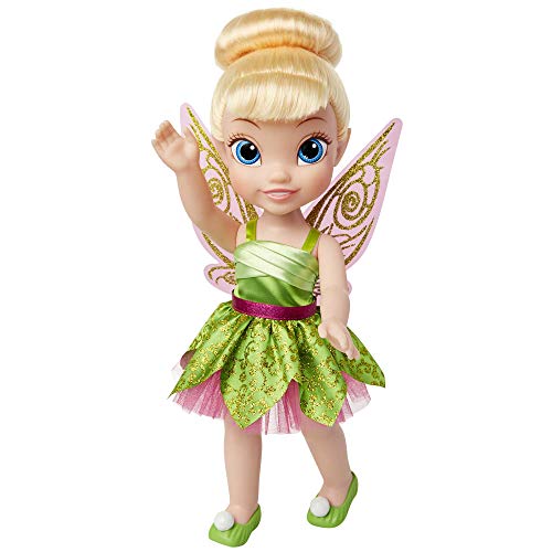 Jakks Pacific- muñeca Campanilla Detalle. Fíjate en su Pelo, Vestido, Corona, Zapatitos Toddler 35cm, Color Multicolor con Preciosos Estampados (Glop Games 84774-4L)