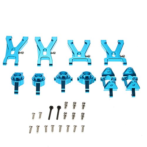 KINGDUO Wltoys A959-B B A979 A969 A979 K929 Actualización Partes Metálicas Paquete Suspensión Brazo Anillo De Acero del Eje De Rueda-Azul