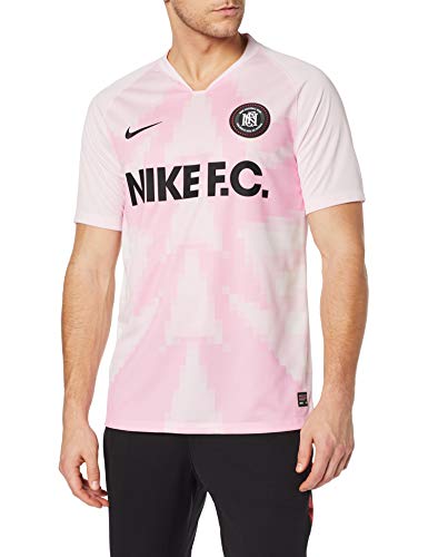 NIKE M FC JSY SS Home Camiseta de Manga Corta, Hombre, Pink Foam/Pink Rise/Black/bla