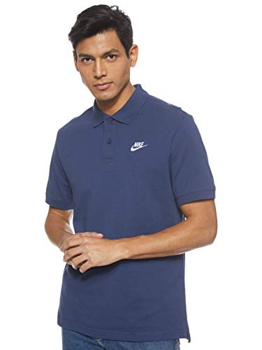 NIKE M NSW CE Polo Matchup Pq Camiseta, Hombre, Midnight Navy/(White), XL