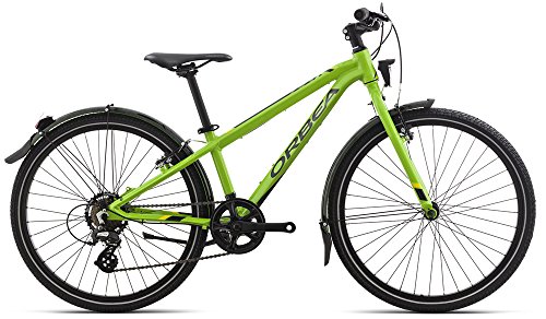 Orbea MX 24 Park - Bicicleta de montaña infantil (7 velocidades, 32,9 cm), color verde, tamaño talla única