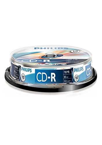Philips CD-R CR7D5NB10/00 - CD-RW vírgenes (CD-R, 700 MB, 10 Pieza(s), 80 min)