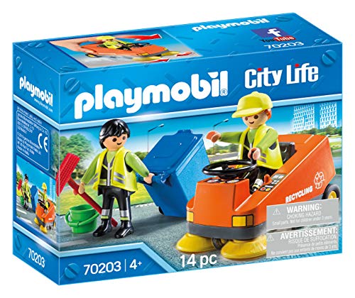 PLAYMOBIL PLAYMOBIL-70203 City Vehículo Limpieza, Multicolor, Talla única (70203)