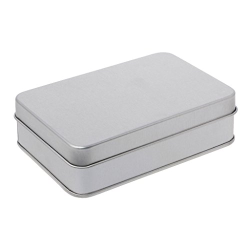 SimpleLife Metal Estaño Caja de Almacenamiento de Plata Organizador de Caja/Portamonedas Cápsulas Contenedor/Caja de Dulces (Plata)