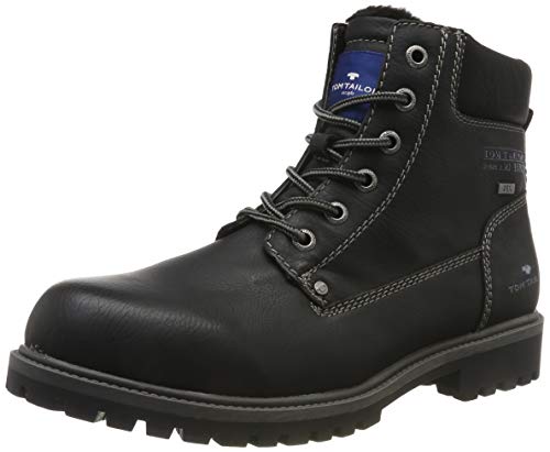 Tom Tailor 7981001, Botas Clasicas para Hombre, Negro (Black 00001), 43 EU