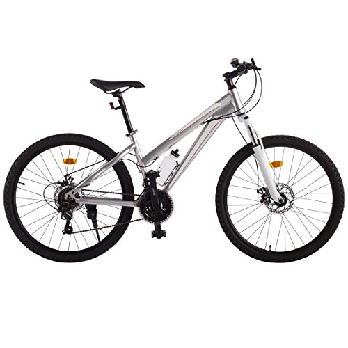 Ultrasport 331100000190 Bicicleta De Trekking, Cambio De Cadena, 21 Marchas, Niñas, Plata, 26 Pulgada