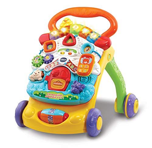 Vtech - Correpasillos Andandín 2 En 1, Diseño Mejorado, Andador Bebé Interactivo Plegable  Versión Española SPB