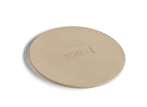 Weber - Piedra para Pizza (36 cm de diámetro, sin Chapa de Aluminio), Color Beige