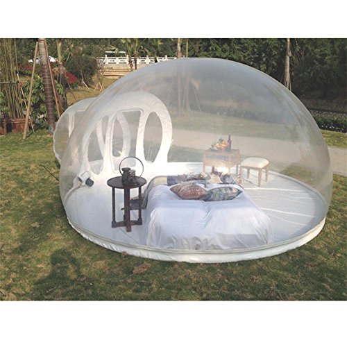 Z&HAO Carpa Transparente Inflable al Aire Libre automático en el Salvaje Multi-Persona Camping Móvil Burbuja Diversión casa Doble 3m de Diámetro con Canal